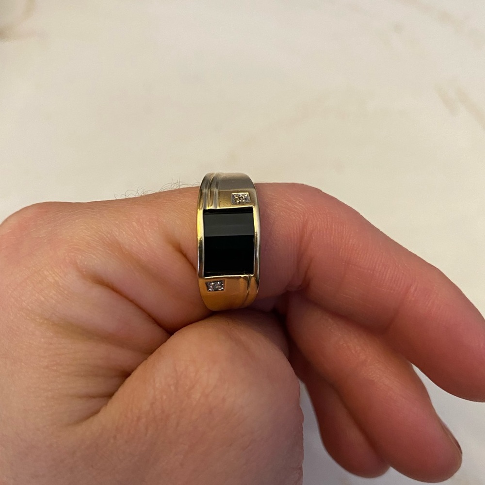 Gold Onyx Ring - 10k